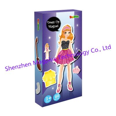 China 100% Hot Selling Eco-friendly 2022 DIY Magnetic Dresses Up Changing Clothes Puzzle Magnetic Dress Doll Toy and Puzzle Book for sale