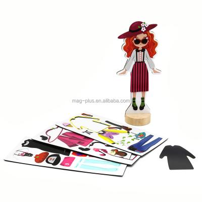 China Children's toys 2022 hot selling magnetic DIY change clothes dress up doll toys for sale