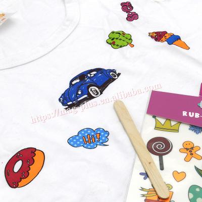 China Hot Customized DIY New Skin Off Transfer Sticker Rub On Transfer Stickers For Wood / Clothes Book Glass for sale