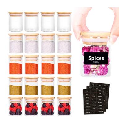 China Freshness Preservation Products Best Selling Eco-Friendly Kitchen 70ml 2oz Mini Glass Jar Clear Storage Containers Seasoning For Spices for sale