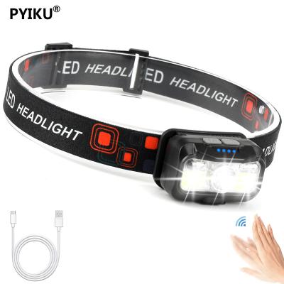 China Outdoor Camping Fishing Headlamp Rechargeable Running 8 Modes Waterproof Headlamps With Motion Sensor Head Light For Outdoor Camping Fishing for sale