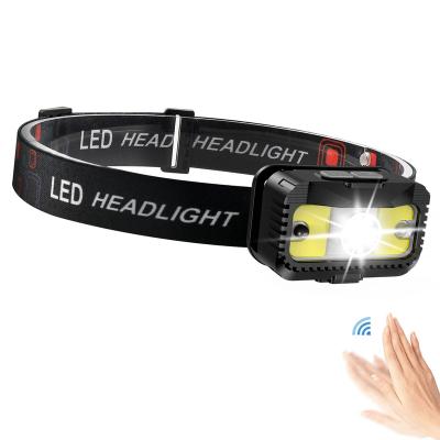 China Current Rechargeable Motion Sensor Fishing LED Cycling Recycling Waterproof Headlamp With Red Light For Running for sale