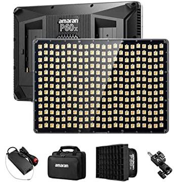 China Aputure Amaran P60x PORTABLE Bi-Color Fill Light 60W 3200K~6500K LED Panel Light for Outdoor Photography with 4 Light Effects for sale