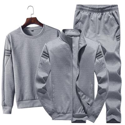 China Dropshippin QUICK DRY Tracksuit Men 3 Piece Set Coat Sweater Pants Autumn Wear Casual Plus Size Male Sport Suits Jacket Spring for sale