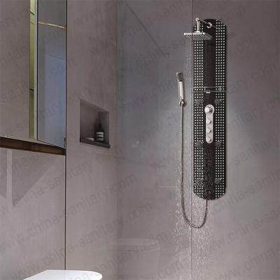 China Sanitary Ware Porcelain Bathroom Faucets Fixtures Black Paint Available Luxury Shower Panel for sale