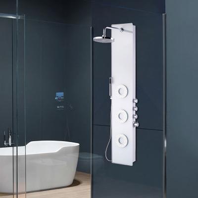 China High Quality Indoor Wall Mounted Panel Metered Hydraulic Functional Home Use Shower Faucets Bathroom Massage for sale