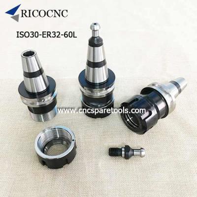 China Woodworking CNC router ISO30 ER32 60 Tool holder Collet Chuck with HSD Pull Stud for sale