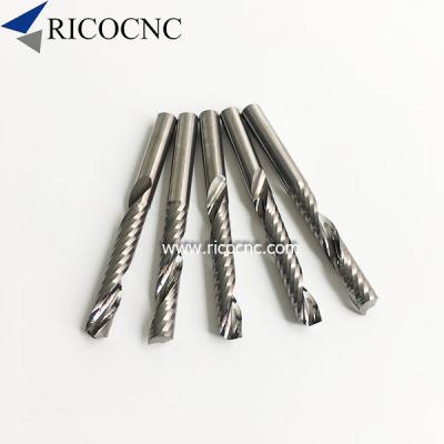 China Solid carbide up cut single flute woodworking spiral CNC router bits for sale