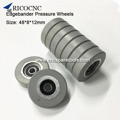 China woodworking edgebander machines 48x8x12mm Pressure Roller Wheels with bearings for sale for sale