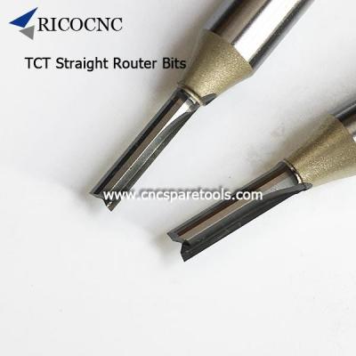 China Tungsten Carbide TCT Two Flutes Straight Router Bits for Wood Cutting for sale