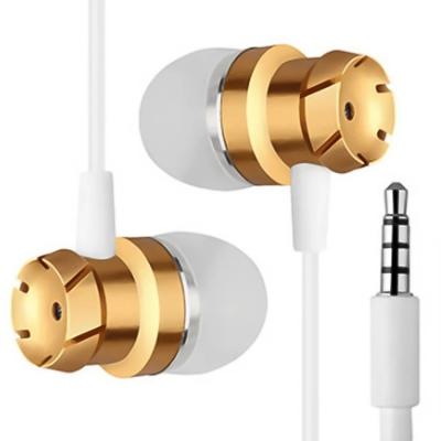 China Free Sample 3.5Mm Jack Earphones Headphone 1.2 M Handsfree Stereo In-Ear Metal Wireld Earphone Wired Earphone For Iphone for sale