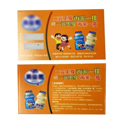 China paper & Customized Widely Used Cardboard Factory Sale Scratch Card Custom Lottery Ticket Various for sale