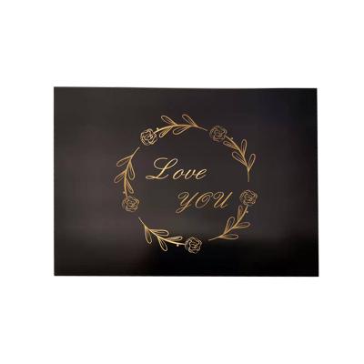 China Anti-Counterfeit Black High End Custom Wholesale Greeting Card Printing Thank You Business for sale