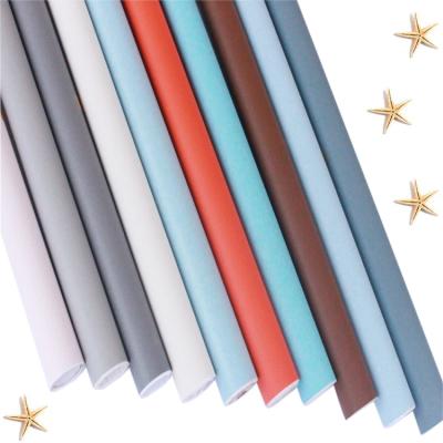 China Solid Color Modern College Student Dormitory Self Pasted Self Adhesive PVC Wallpaper Bedroom Wallpaper for sale