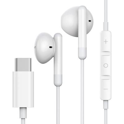 China In-Ear USB C Earbuds Hi-Fi C Earbuds Typc With Microphone Wired Earphone For Type C Mobile Phone for sale