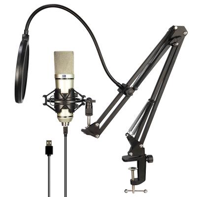 China 2021 New Lavalier Microphone Studio Music Condenser Microphone Set With Metal Shock Mount for sale