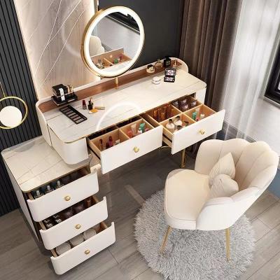 China Adjustable (height) make up Table bedroom furniture with LED tuch mirror for sale