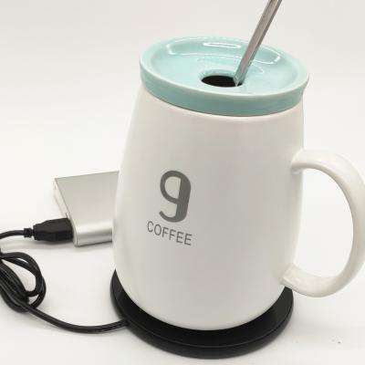 China High Quality Ultra-thin Coffee Cup Mug Heater Set Electric Cup Warmer Usb Tea Warmer Portable Coffee Mug Heater for sale