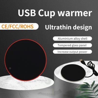 China Wholesale 5v Ultrathin Portable Cup Warmer Heated Coffee Mug Warmer Set With Adjustable Cup Warmer Cup Warmer USB Cup Warmer for sale