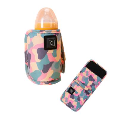 China Temperature Adjusting 2021 Baby Bottle Warmer Milk Warmer USB Infant Baby Bottle Warmed Travel Cover Insulation Thermostat Portable Food Heater for sale