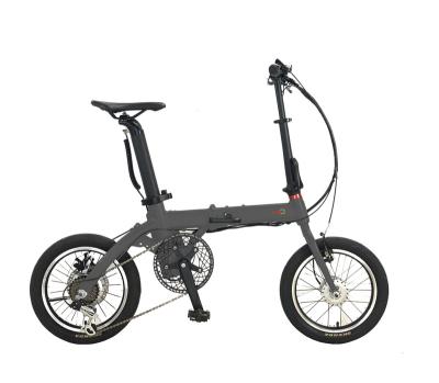 China Aluminum Alloy Sepeda Lipat Listrik 36V 250W Folding 7 Speed ​​16 Inch Foldable City Ebike for sale