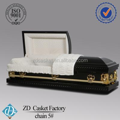 China American Style High Quality American Style Steel Casket For Sale 5# Chain for sale