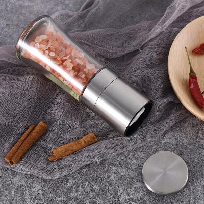 China Kitchen Viable Salt Crusher Spice Jar Bottle Spice Crusher Manual Himalayan Salt and Pepper Grinder Set for Spice for sale