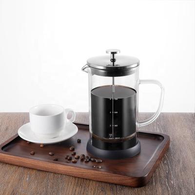 China WITH LID Double-Layer Coffee Filter Press Teapot 1000ml Teapot Glass Coffee Mug Heat Resistant French Press for sale