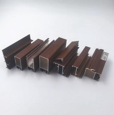 China 0.15mm T5 Temper Wood Finish Aluminium Profiles For Bolivia Series L20 L25 L32 L5000 Te koop