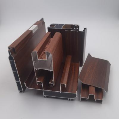 China Wood Grain Aluminium Tube Profiles 6063 Series for sale