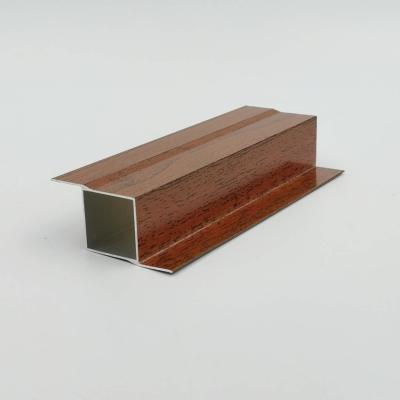 China 5.8M 5.85M 6M Wood Finish Aluminium Profielen voor Keukenkast Te koop