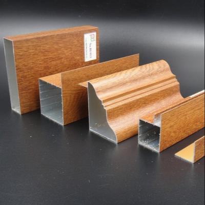 China 0.4mm Wood Grain Aluminium Profile Heat Insulation For Iraq Malaysia for sale