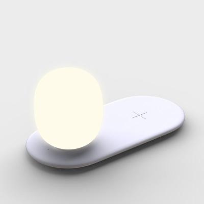 China FREE SAMPLE 10W QI Modern Cordless LED Night Fill Lamp With Atmosphere Light In Bedroom Bedside for sale