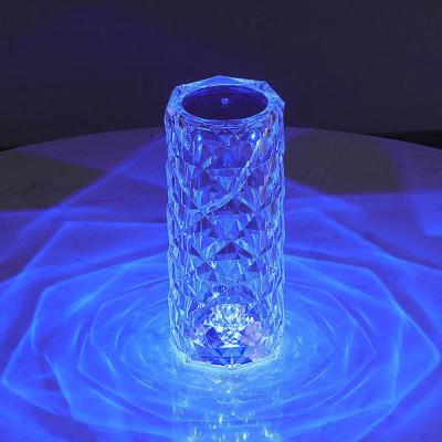 China Atmosphere Lampada Comodino Night Light Crystal Table Lamp / Modern Ambient Light Projection Bedroom Lampada DA Tavolo Cristallo Crystal Table Lamp for sale