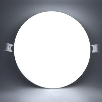 China High Efficiency High Brightness Panel Light Round Square Modern Led Home Commercial Engineering Lighting Recessed Frameless Panel Light for sale