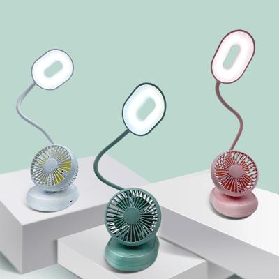 China Modern USB Table Lamp Electric Fan Small Remote Control Reading Led Table Lamp Fill Light Eye Protection Fan Soft Table Lamp for sale