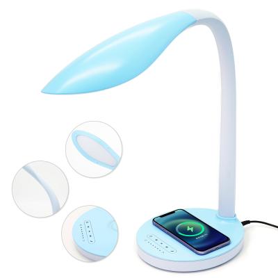 China LED Table Lamp Novelty Eye Protection Charger Desk Lamp 3 Mode Rotating Wireless Touch Reading Light Dimming for sale