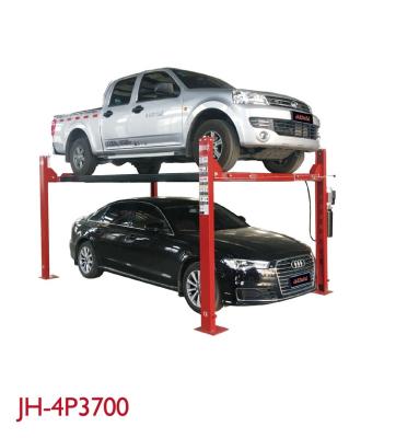 China JUNHV JH-4P3700 Portable Underground Garage Double Level Parking Car Lift For 3700KGS Car for sale