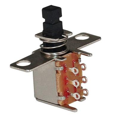 China 2P2T PS-22F26 2P2T push button switch with lock or Non-lock with solder lug and 2 screw mounting holes for sale