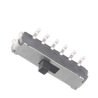 China Vertical type mini vertical type 6 way slide switchDC 12V 0.3A 10,000 cycles micro 4P2T SMT test micro slide switchDC 12V 0.3A 10,000 cycles operating time for sale