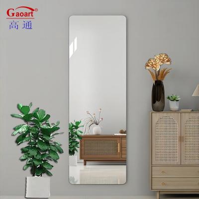 China Home Decor Nordic House Standing Silver Mirror Glass Full Length Size for Modern Bathroom for sale