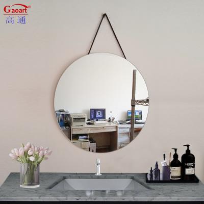 China Unbreakable Large Wall Mirror Round Glass Makeup Mirror for Home Salon Hotel Decoration for sale