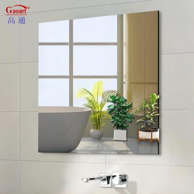 China Glass Mirror Infinity Frameless Modern Wall Vanity for Bedroom Decor Adhesive Sticker for sale