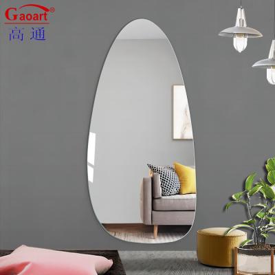 China Adesivo de baño de oro mágico completo Espejo de pared Decoración para el hogar de tamaño personalizado Sala de estar en venta