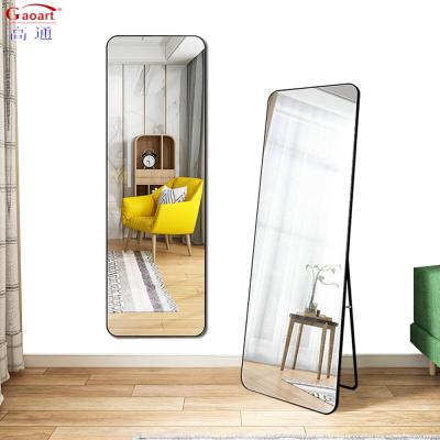 China Large Black 50 CN SHN Decorative House Decor Wall Floor Mirror for Every Day Occasion zu verkaufen