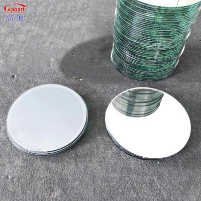 China Square/Round 80Cm Frameless Bathroom Two-Way Adhesive Coaster Mirror for Modern Home Decor for sale