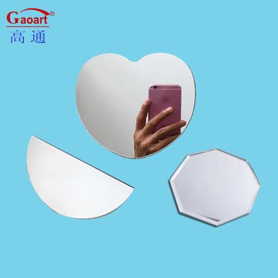 China Modern Style Full Length Two-Way Wall Tray Bathroom Mirror with Half Round Shape for sale