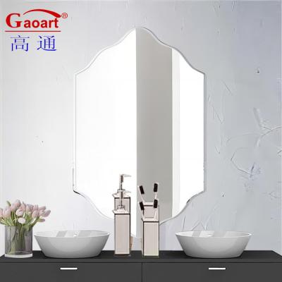 China Wall Mounted Bathroom Mirror Modern Glass Beauty Gold Full Make Up Mirror for Everyday for sale