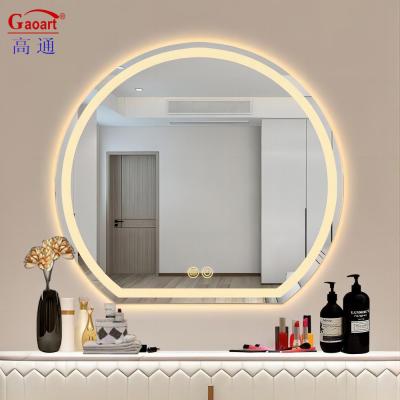 Китай Semi Circle Wall Bevelled Backlit Smart Bath Salon Makeup Sticker Mirror for Everyday продается