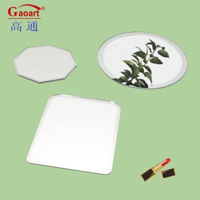 China Modern Style Wall Mirror Small Coaster Adhesive Tray for Living Room Bathroom Decor for sale